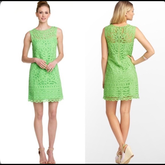 Lily Pulitzer Green Lace Dress Small 